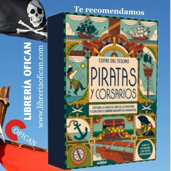 Ofican libros Cofre del tesoro piratas y corsarios